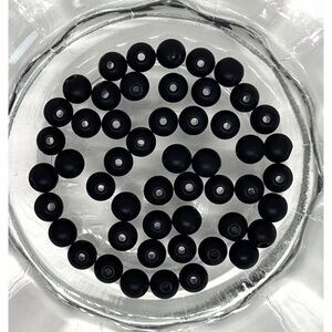 50pcs Beads for Jewelry #21701 Black Matte Acrylic Bead - 11 sets left